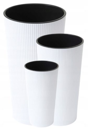 Pots and planters for outdoor and garden Flowerpot Lamela 25 cm x 25 x 46.6 cm Diameter 25.5 cm Plastic white + 2 more products