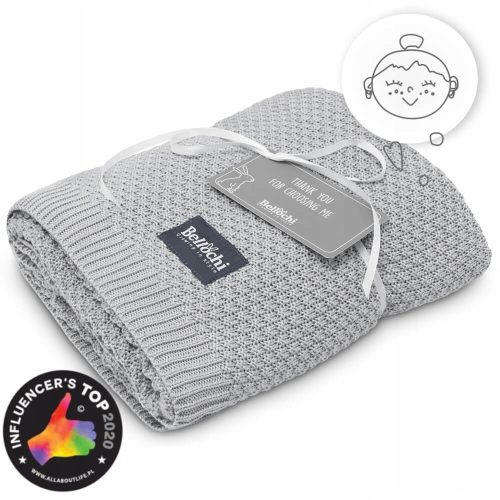 SOFT BLANKET PLUG SLEEVE FOR A Bellochi Bamboo Blanket 130 cm x 170 cm in shades of grey