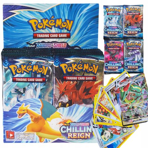  POKéMON CHILLING REIGN COLLECTIBLE CARDS 288 CARDS BOX 36 CARD BAGS