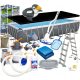 Bestway rectangular frame pool 732 x 366 cm