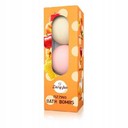  Dairy Fun, Peach & Mango Bath Bombs, Caramel & Apple, Milk & Honey