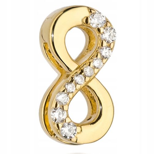  Gold Plated 925 Charm Infinity Pendant