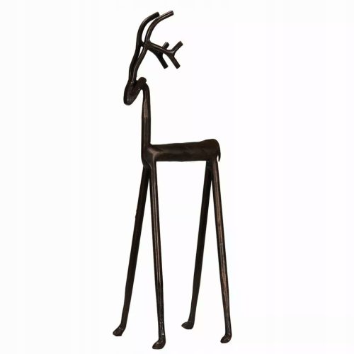  REINDEER FIGURINE, modern style, metal, black, height 42 cm