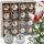  SET OF 16 CHRISTMAS BALLS, PLASTIC BALLS, SILVER SPOOPS FOR THE CHRISTMAS TREE