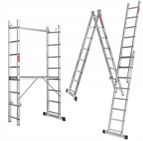 Structural Ladder 2.98 m Aluminium 3 x 8 up to 150 kg