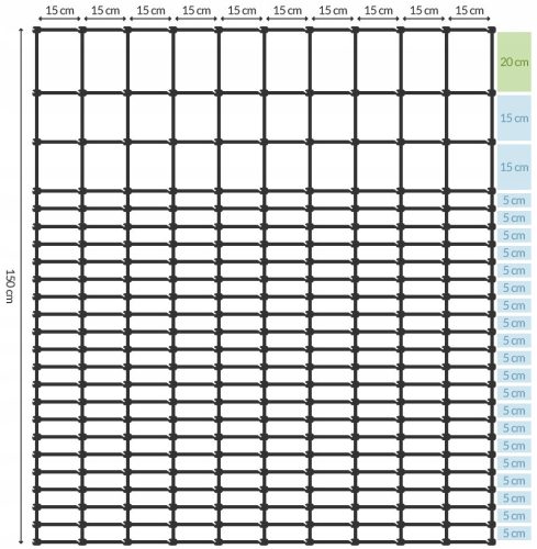 Shade net for fence - WALDZAUNGRITTER 150/24/15 L + SKOBLE 25m