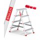 Structural ladder 2.81 m aluminum up to 125 kg