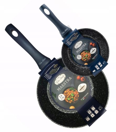  Set of 2 DEEP non-stick frying pans for gas INDUCTION, set 20/24 cm