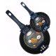  Set of 2 DEEP non-stick frying pans for gas INDUCTION, set 20/24 cm