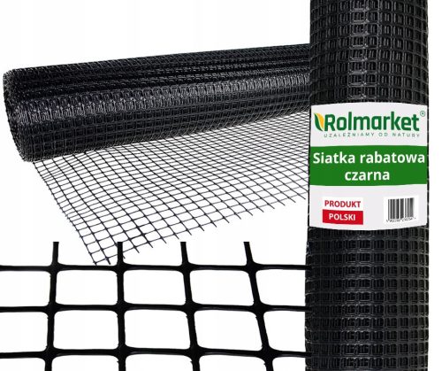 Shade net for fence - Wialan PVC edge net, black, 0.8 x 25 m