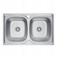 Melanstar two-bowl sink, stainless steel