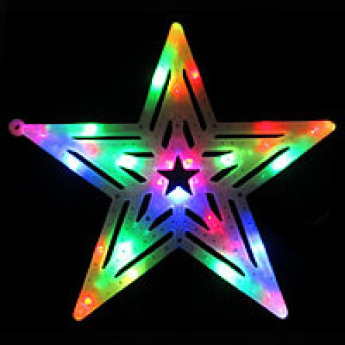  STAR CHRISTMAS DECORATION LED RGB COLORFUL LIGHTS