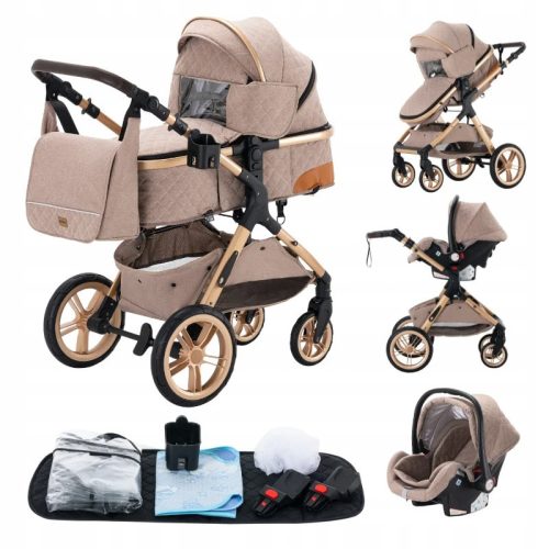  BABY STROLLER 3in1 CAR SEAT, GONDOLA STROLLER, CARRIER, CUP HOLDER