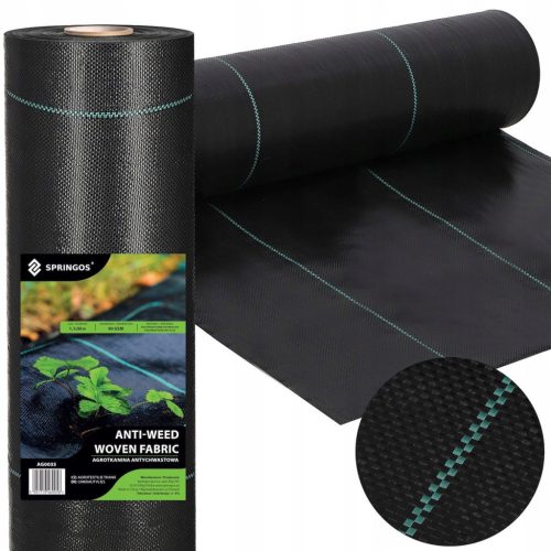  Agricultural mulching fabric (anti-weed) Springos black 110 x 50000 cm 90 g/m²