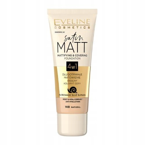  Eveline Cosmetics Satin Matt 103 Natural Face Foundation 30 ml