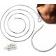  WOMEN'S SILVER CHAIN 925 NECKLACE THICK SNAKE ROUND LINE