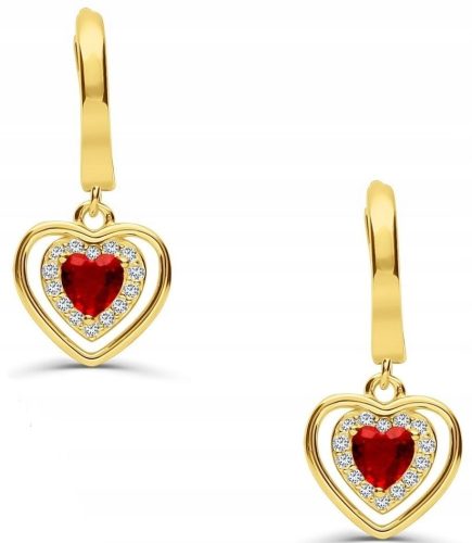  925 GOLD HEART EARRINGS