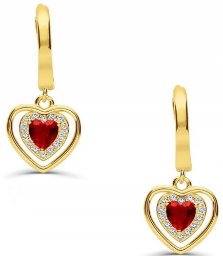  925 GOLD HEART EARRINGS