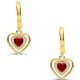  925 GOLD HEART EARRINGS