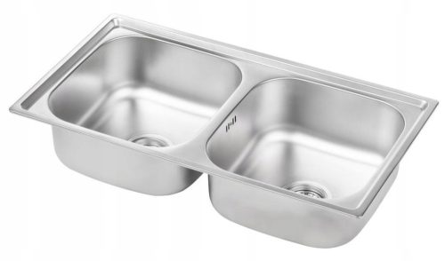 Royal Sanitary two-bowl stainless steel sink