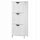 POSTSTANDING BATHROOM CABINET WHITE 3x DRAWERS