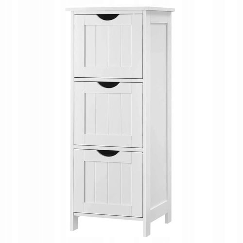 POSTSTANDING BATHROOM CABINET WHITE 3x DRAWERS