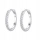  Fraise medium hoop earrings with cubic zirconia S925