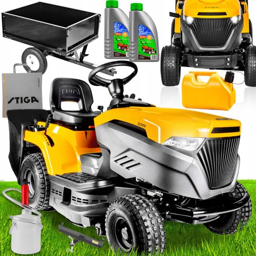  THE POWERFUL GARDEN TRACTOR STIGA ESTATE 384 MM 16 HP 200 L BASKET SET