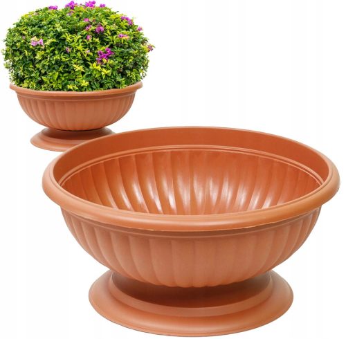  Form-Plastic flowerpot 41.5 cm x 41.5 x 19 cm Diameter 41.5 cm Plastic shades in brown and beige