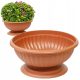  Form-Plastic flowerpot 41.5 cm x 41.5 x 19 cm Diameter 41.5 cm Plastic shades in brown and beige