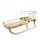  Large wooden children's sled with backrest and woven seat 83 cm