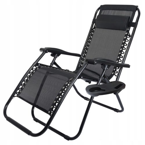 Sun loungers and garden and terrace JustGarden deck chair, black metal