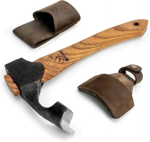 Splitting axes, carpenter's axes, carpenter's axe with leather case and Beavercraft belt loop