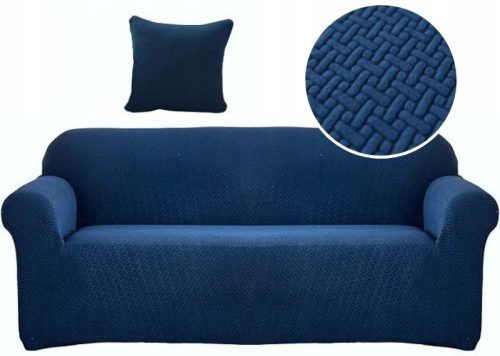 Chair cover Domidekor sofa (couch) cover, navy blue