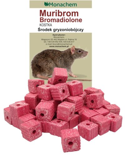  MOUSE AND RAT POISON – MURIBROM CUBES BROMADIOLONE 50 PPM (20 G) 5 KG