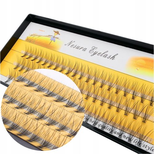  NESURA EYELASH TUFT SILK ARTIFICIAL EYELASHES 10 mm 60 pcs.