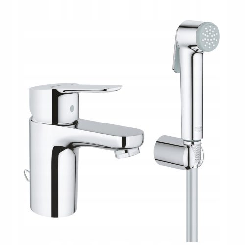 Grohe Bauedge chrome pedestal basin mixer