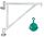 Galvanized universal swivel boom for hanging a pulley + hook block