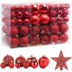  CHRISTMAS BALL SET XXL 100 pieces RED PATTERNS