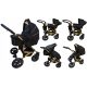  X-Trall Pram Stroller black and gold 3in1
