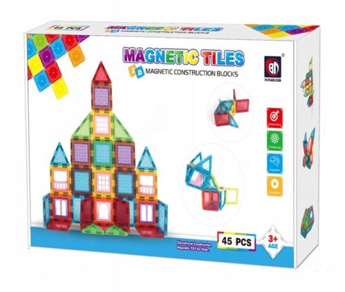  EDUCATIONAL MAGNETIC BLOCKS SET 45 EL PANELS