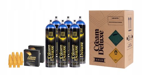 Cream Deluxe Gold 640g cream capsule six-pack