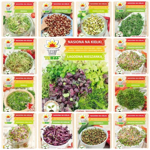  SEED SET FOR MIXED SPROUT VARIETIES EASY GROWTH MICROGREENS 21 PIECES. FREE