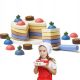  Wooden BIRTHDAY CAKE with velcro ACCESSORIES LAYERS chocolate