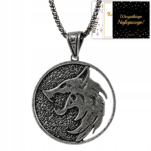 WITCHER NECKLACE WOLF AMULET STAINLESS STEEL 316