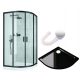 Armazi Midas KORFU shower cubicle double doors, sliding 90 x 90 cm + range Coda semicircular shower tray 80 x 80 cm