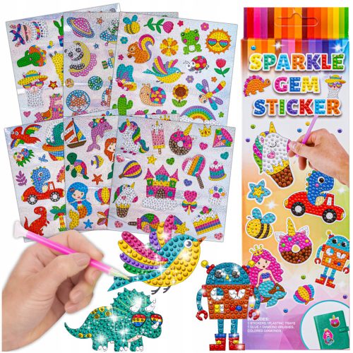  MEGA SET WITH 127 STICKER DIAMOND STICKERS for children