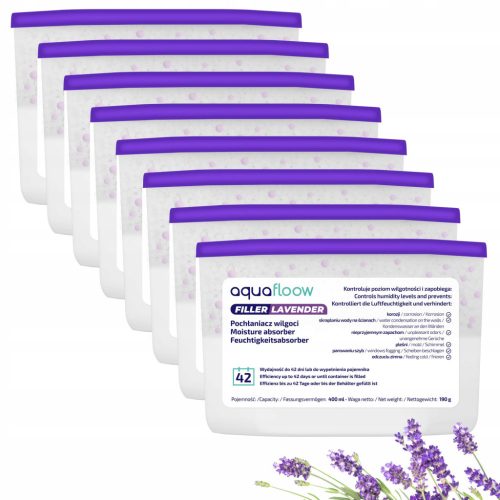  AquaFloow Filler Moisture Absorber 400 ml with Lavender Scent - 8 pieces