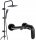 Kuchinox Hiro surface-mounted shower set + black shower tap Laveo Zorita