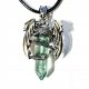  BEAUTIFUL NECKLACE FLUORITE GREEN DRAGON NATURAL STONE CRYSTAL PENDANT